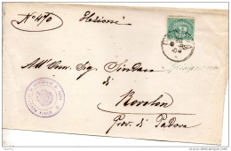 1885 LETTERA CON ANNULLO  GRISIGNANO IN CORSIVO  PADOVA - Marcofilía