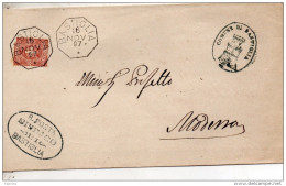 1897 LETTERA CON ANNULLO BASTIGLIA  MODENA - Poststempel