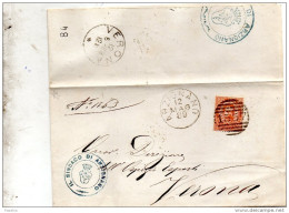 1889  LETTERA CON ANNULLO ARZIGNANO VICENZA - Storia Postale