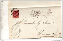 1886 LETTERA CON ANNULLO FONTANELLA BERGAMO - Marcofilie