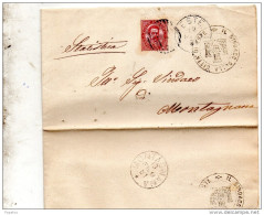 1881  LETTERA CON ANNULLO ESTE + MONTAGNANA PADOVA - Marcophilie