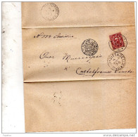 1890  LETTERA CON ANNULLO CITTADELLA PADOVA - Marcofilie