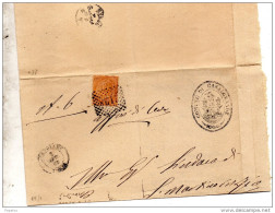 1876  LETTERA CON ANNULLO CASALGRANDE REGGIO EMILIA - Marcophilie