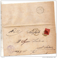 1885 LETTERA CON ANNULLO LEGNAGO VERONA + COMUNALE TERRAZZO - Storia Postale