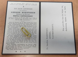DP - Gerard Baertsoen - Vanthournout - Deinze 1885 - 1955 - Obituary Notices