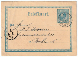 Vintage Postal Stationery XIX C. Dutch Postcard. / Briefkaart 's-Gravenhage 29.06.1876 - Covers & Documents