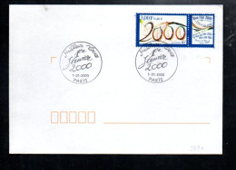 MEILLEURS VOEUX 1 ER JANVIER 2000 PARIS - Commemorative Postmarks