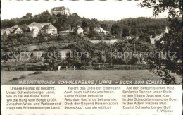 72026427 Schwalenberg Schloss Gedicht F. Wienke Schieder-Schwalenberg - Autres & Non Classés