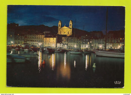 Haute Corse BASTIA Le Vieux Port Illuminé La Nuit VOIR Flamme En 1973 - Bastia