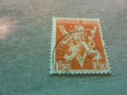Belgique - Lion - Grand V - 1f.50 - Orange - Oblitéré - Année 1945 - - Usados