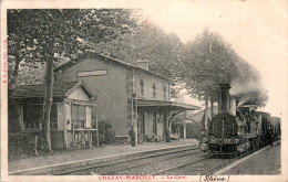 Chazay-Marcilly La Gare Station Train Locomotive Rhône Cpa Voyagée En 1905 TB.Etat - Autres & Non Classés