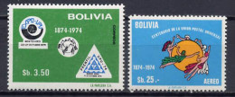 Bolivia 1975 UPU Centenary, 2 Stamps MNH - U.P.U.