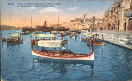 72025977 Malta Vie Of Grand Harbour With A Group Of Passenger Boats  - Malte