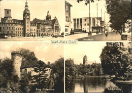 72025917 Karl-Marx-Stadt Stadtbad Rathaus Burg Rabenstein Schlossteich Karl-Marx - Chemnitz