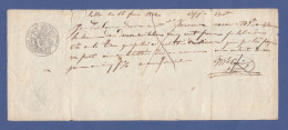 MARQUE FISCALE  SUR EFFET DE COMMERCE - RECONNAISSANCE DETTE 1852 - FILIGRANE 1846 - Brieven En Documenten