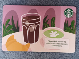 GIFT CARD - STARBUCKS - POLAND - 1426 - COFFEE AND CROISSANT - Cartes Cadeaux