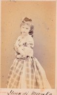 CDV Disderi Jeune Femme Robe Collier Belle Coiffure Identifiée Ilina Di Mureka ? - Alte (vor 1900)