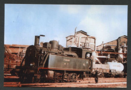 Carte-Photo Moderne "Locomotive 130-T Cockerill De L'usine Saint Gobain (Aisne) Années 60 - SNCF" - Trains