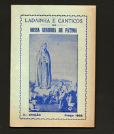 Ladainha E Canticos Nossa Senhora De FATIMA. Livrinho 32 Paginas. Imprimatur 1941 SANTAREM. Prayer Booklet Portugal - Godsdienst & Esoterisme