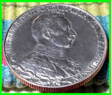 ALEMANIA MONEDA DE 5 MARK AÑO 1913 FRIEDRICH WILHELM II PREUSSEN CIEN AÑOS DE ANTIGÜEDAD SIN CIRCULAR PLATA - 2, 3 & 5 Mark Zilver