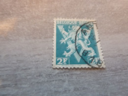 Belgique - Lion - Grand V - 2f. - Bleu-vert - Oblitéré - Année 1945 - - Used Stamps