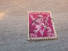 Belgique - Lion - Grand V - 2f.75 - Lilas - Oblitéré - Année 1945 - - Used Stamps