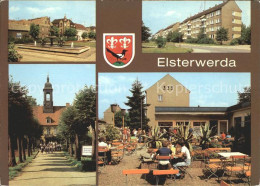 72025316 Elsterwerda Wappenbrunnen Markt EisCafe  Elsterwerda - Elsterwerda