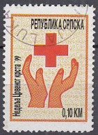 BOSNIEN Und HERZEGOWINA (Serbische Republik)  Zwangszuschlagsmarke 4,  Gestempelt, Rotes Kreuz, 1999 - Bosnie-Herzegovine