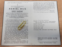 DP - Achiel Nijs - Annaert - Lede 1893 - 1955 - Obituary Notices