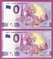 0-Euro XEQJ 01 2021  ULM - * ALBERT EINSTEIN 1879  Set NORMAL+ANNIVERSARY - Privatentwürfe