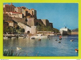 Haute Corse CALVI La Citadelle Et Le Bateau Napoléon à Quai VOIR DOS En 1978 - Calvi