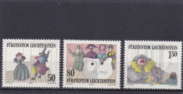 Liechtenstein 1985, Cat. Zumstein  827/29 **.  Personnages De Théâtre. - Nuevos