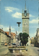 72025174 Straubing Tiburtiusbrunnen Stadtturm Straubing - Straubing