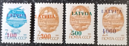 Latvia. 1991. Surcharged On CCCP Issues. M.N.H.. - Letonia