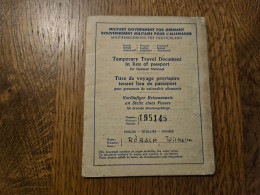 1949 Military Government For Germany  Passport Passeport Reisepass Issued In Wiesbaden - AMG Netherlands Visas - Documents Historiques