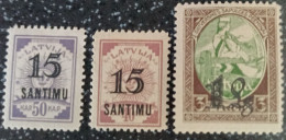 Latvia. 1927. Overprinted New Values. M.H. Michel 114-6. - Latvia