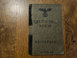 1942 Germany Passport Passeport Reisepass Issud In Worms - Documentos Históricos