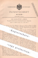Original Patent - Emil Kaselowsky , Berlin , 1898 , Torpedo - Unterwasser - Breitseit - Lancierapparat | Torpedos - Historische Dokumente
