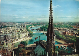 75. PARIS. PANORAMA SUR LA SEINE VU DES TOURS DE NOTRE DAME. 1962. - Mehransichten, Panoramakarten