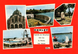 RECTO/VERSO - CPSM - CHOLET - MULTIVUE - CAPITALE DU MOUCHOIR - SON LAC - SA PISCINE - SON MUSEE - Cholet