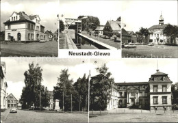 72024416 Neustadt-Glewe Postamt Schleuse Rathaus Schloss Neustadt-Glewe - Autres & Non Classés