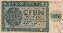 CRBS1218 BILLETE ESPAÑA 100 PESETAS 1936 MC - Otros & Sin Clasificación