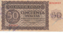 CRBS1225 BILLETE ESPAÑA 50 PESETAS 1936 MBC+ - Otros & Sin Clasificación