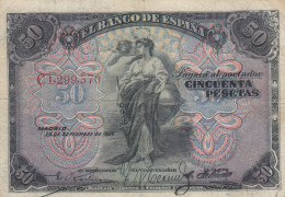 CRBS1224 BILLETE ESPAÑA 50 PESETAS 1906 BC+ - Otros & Sin Clasificación