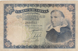 CRBS1204 BILLETE ESPAÑA 500 PESETAS 1946 BC+ - Otros & Sin Clasificación