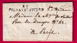 MARQUE 81 PIERREBUFFIERE HAUTE VIENNE 1819 POUR PARIS INDICE 11 LETTRE - 1801-1848: Voorlopers XIX