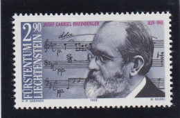 Liechtenstein 1989, Cat. Zumstein 904 **.Sesquicentenaire De La Naissance Du Compositeur J.G. Rheinberger. - Unused Stamps