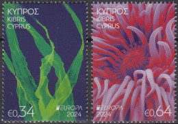 CYPRUS 2024 Europa CEPT. Underwater Fauna & Flora - Fine Set MNH - Nuevos