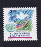 Liechtenstein 1991, Cat. Zumstein 957 **.Admission Du Liechtenstein à L'ONU. - Nuevos