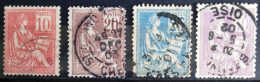 FRANCE                           N° 112/115                OBLITERE               Cote : 40 € - Used Stamps